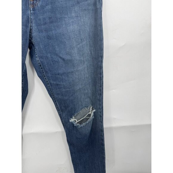 Everlane The Summer Jean Size 29 Regular Blue Wash Straight Leg Distressed Ankle - Picture 8 of 12